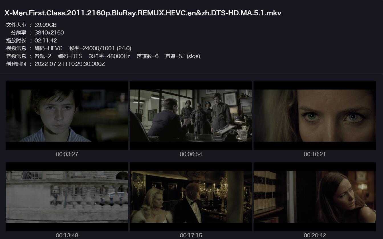 《X战警系列8部》 4K REMUX 杜比视界版 添加国语音轨+特效字幕  无损封装 【333.2GB】