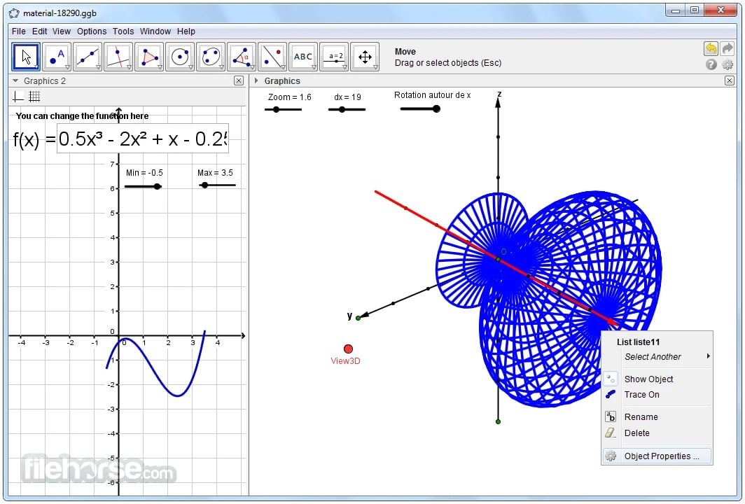 GeoGebra (数学软件) v6.0.791 官方版「几何」、「代数」与「微积分」的动态数学软件