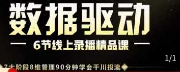 数据驱动千川投放课，千川投放精细化计划管理