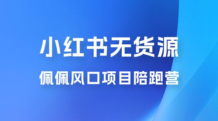 佩佩出品 - 小红书无货源电商（16集付费课程）第三方平台发货