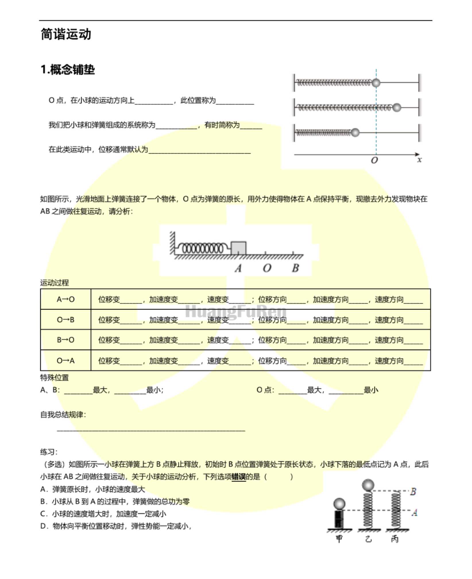 【黄夫人高中物理讲义】