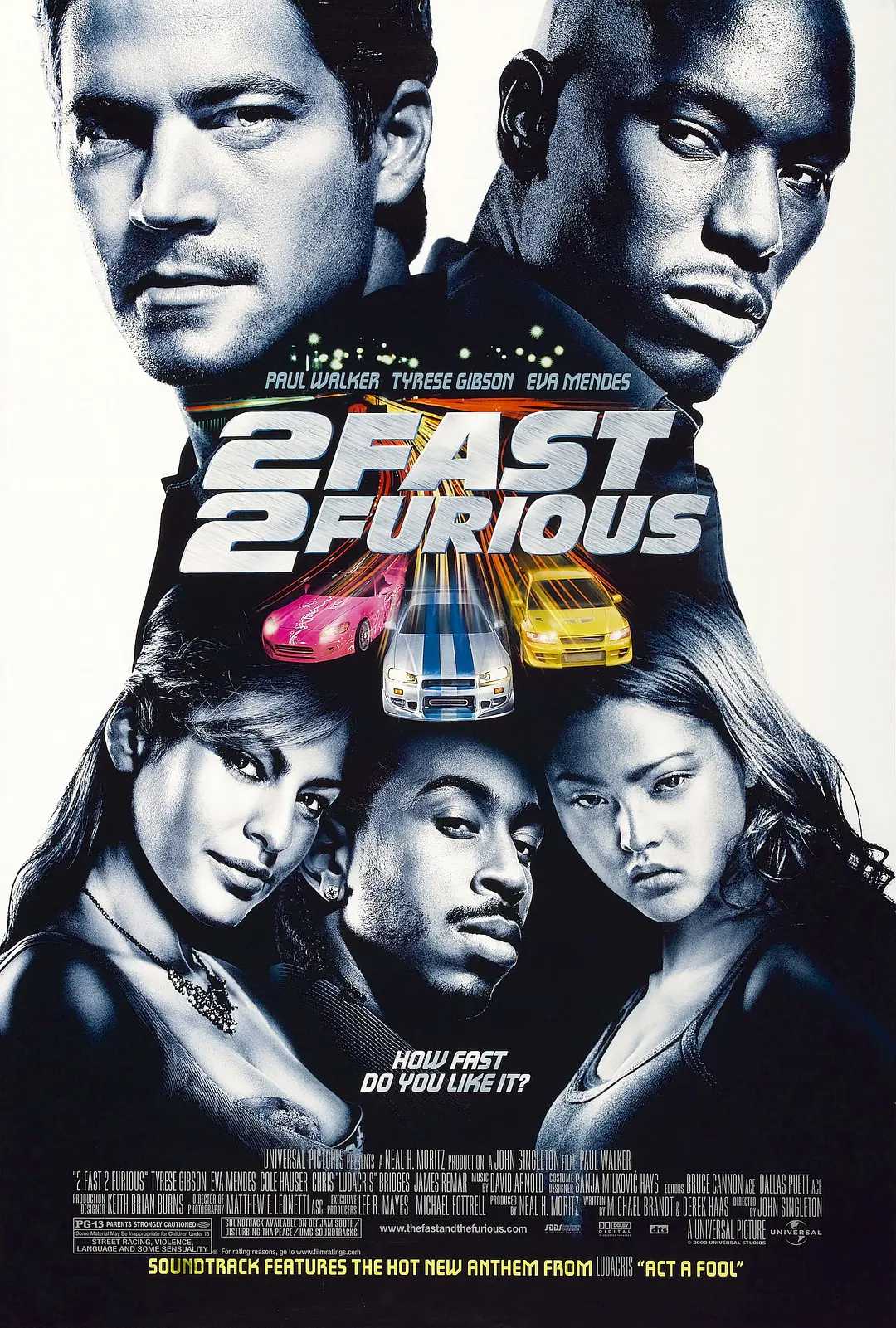 《 2 Fast 2 Furious》（速度与激情2：飙风再起）Ⅱ 4K REMUX 蓝光原盘 外挂字幕