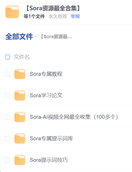 Sora资源最全合集 李一舟商业课合集 李笑来付费课程资料合集