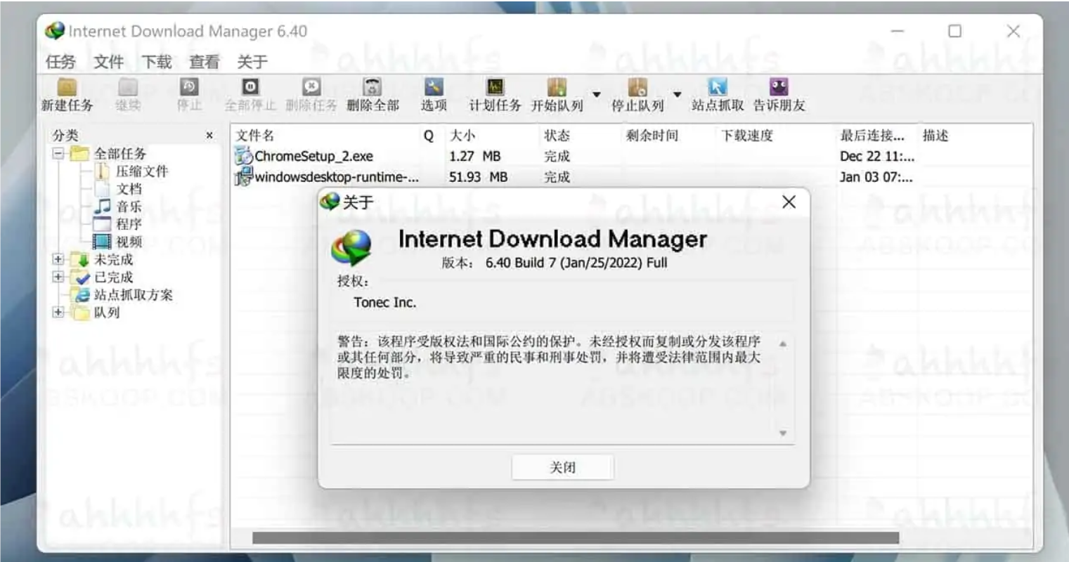 🔥Internet Download Manager IDM 中文便携版 v6.42.17