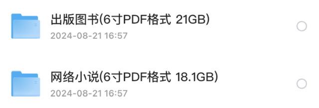 【PDF格式电子书-已整理分类】(40GB)包含出版图书和网络小说