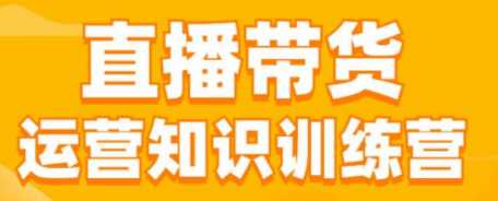 值播带货运营知识训练营，带你学会值播带货、主播运营，实现0-1的飞跃