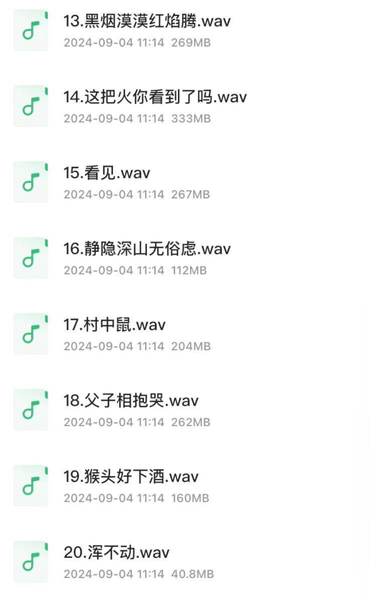 《黑神话:悟空游戏音乐小曲合辑72首完整版》2024歌曲-wav格式-合集15.2G