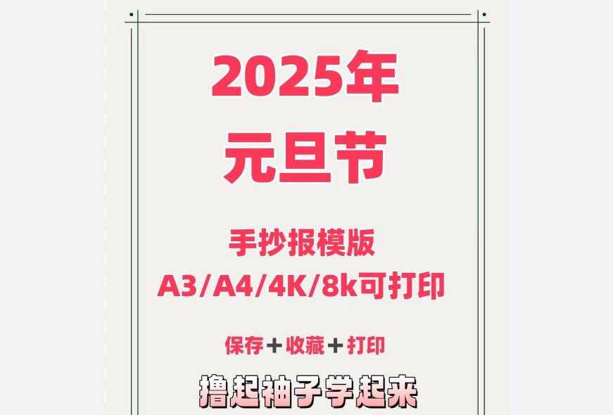 2025年元旦手抄报合集