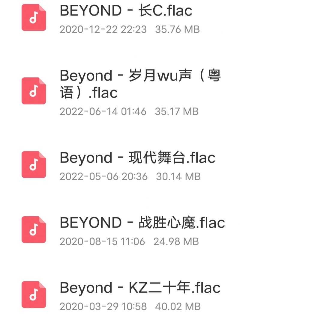 beyond下架歌曲部分合集 Flac无损版资源【124MB】